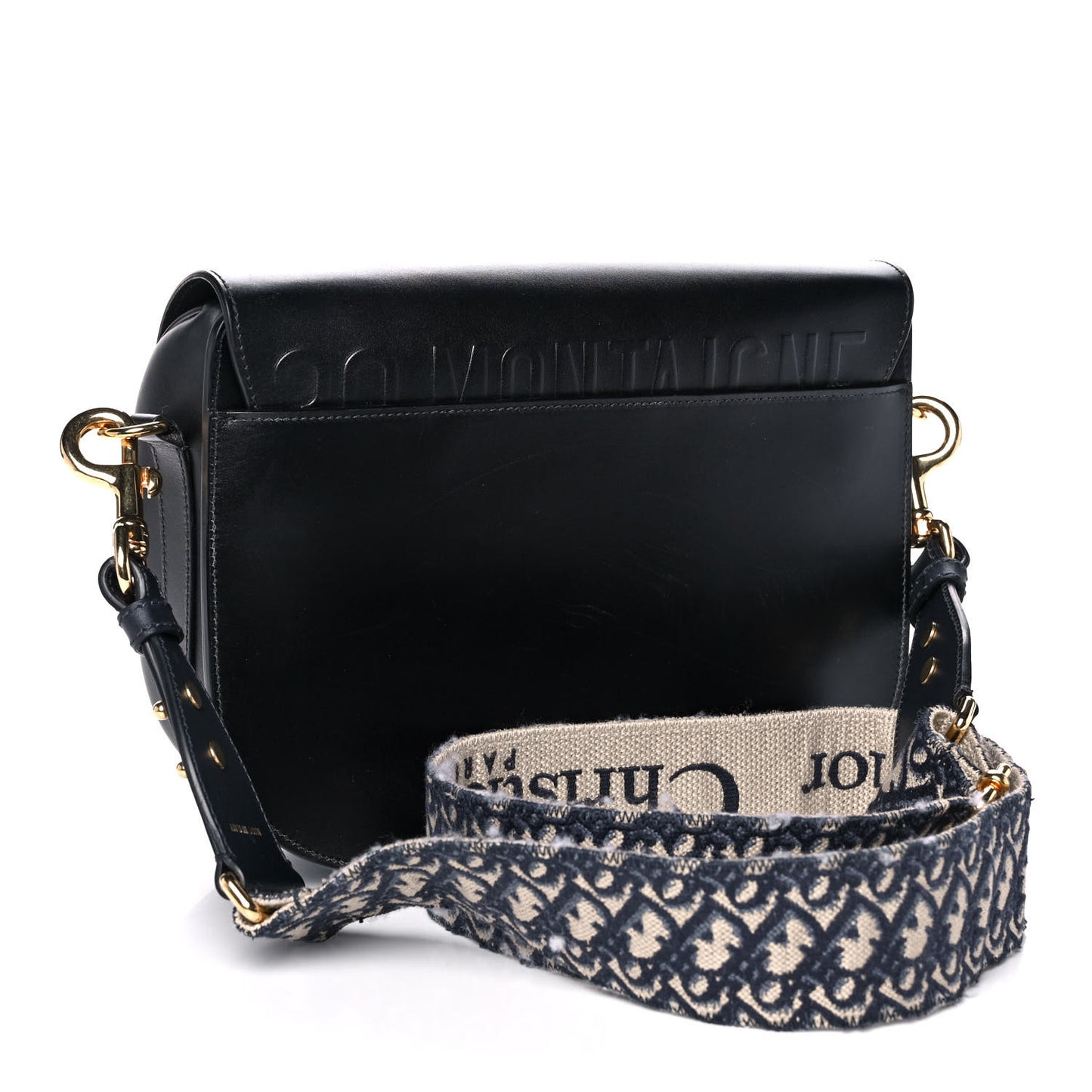 Box Calfskin Large Bobby Flap Black