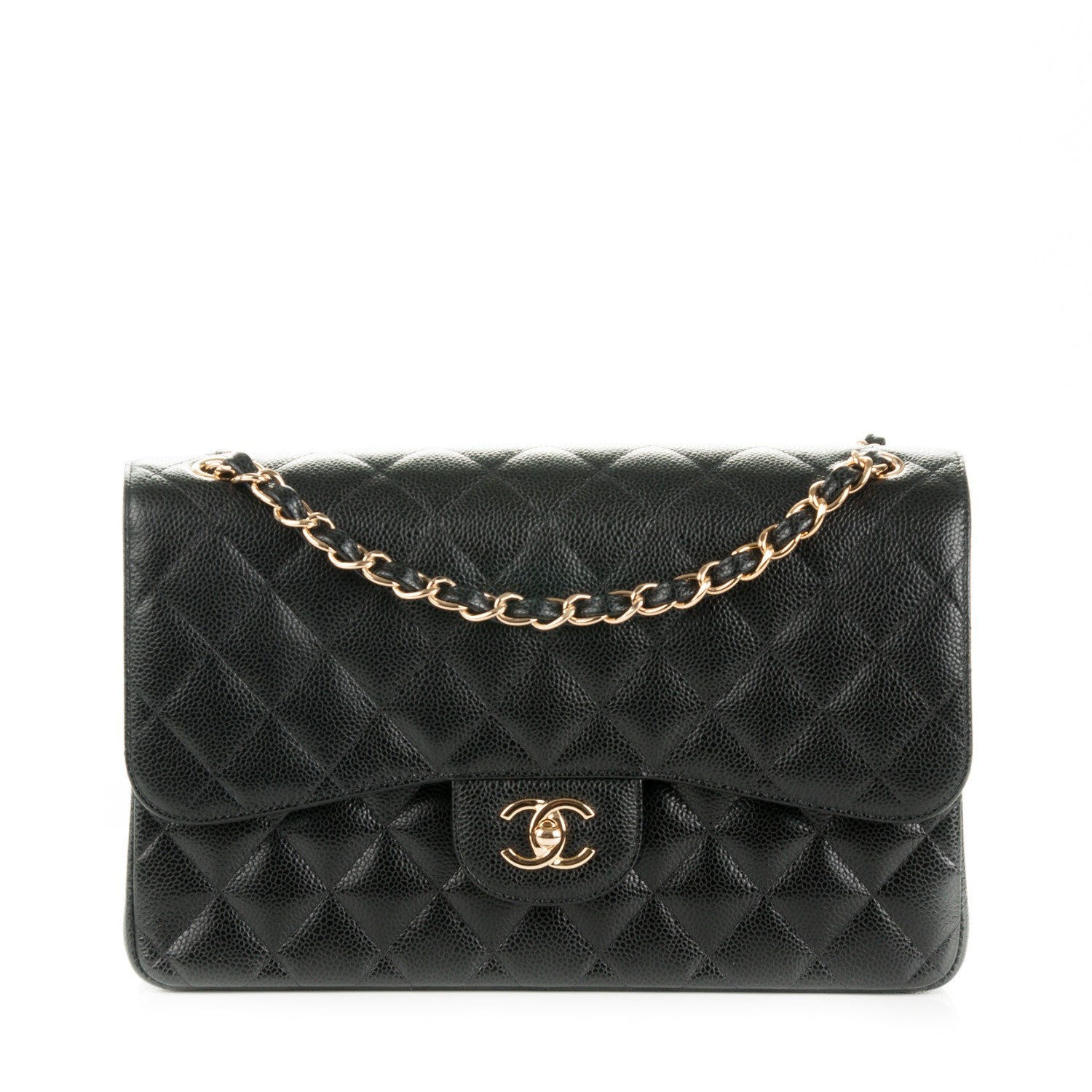 Chanel Caviar Quilted Jumbo Double Flap Black 1 of 9