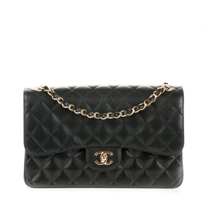 Chanel Caviar Quilted Jumbo Double Flap Black 1 of 9