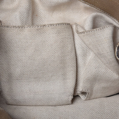 Gucci Metallic Pebbled Calfskin Medium Soho Chain Shoulder Bag Golden Beige 8 of 13