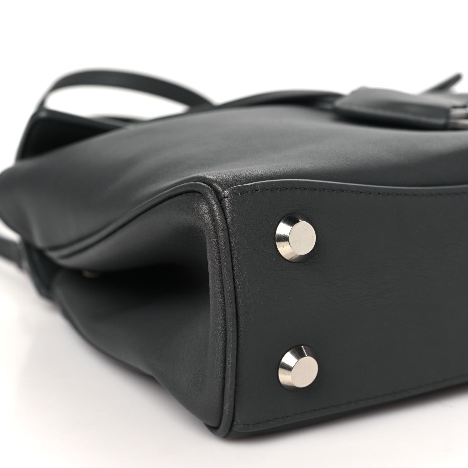 Balenciaga Natural Smooth Calfskin Mini Rodeo Top Handle Handbag Grey 9 of 10