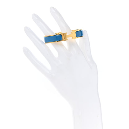 Hermes Enamel Narrow Clic Clac H Bracelet PM Bleu Jodhpur 2 of 5