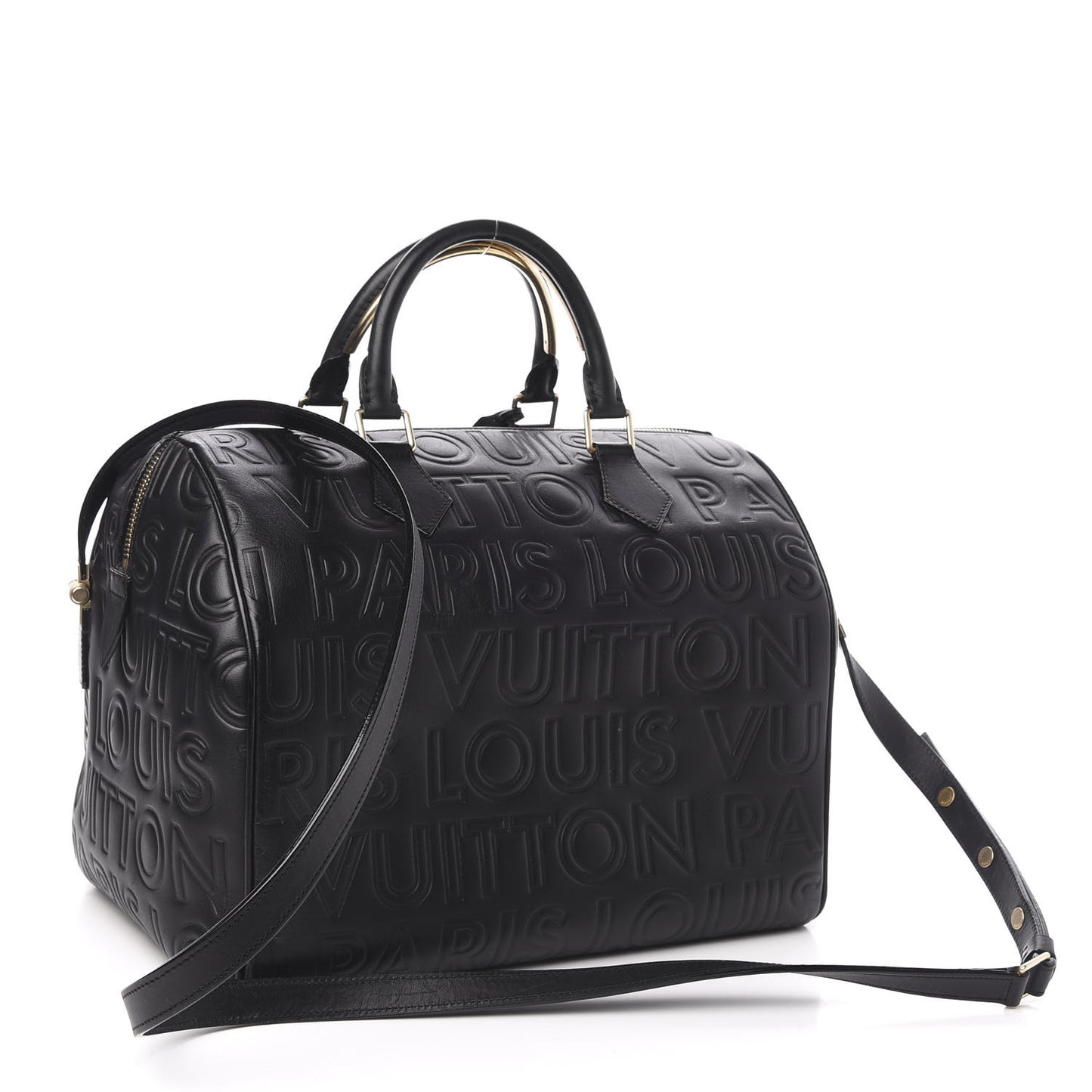 Calfskin Embossed Speedy Cube 30 Black