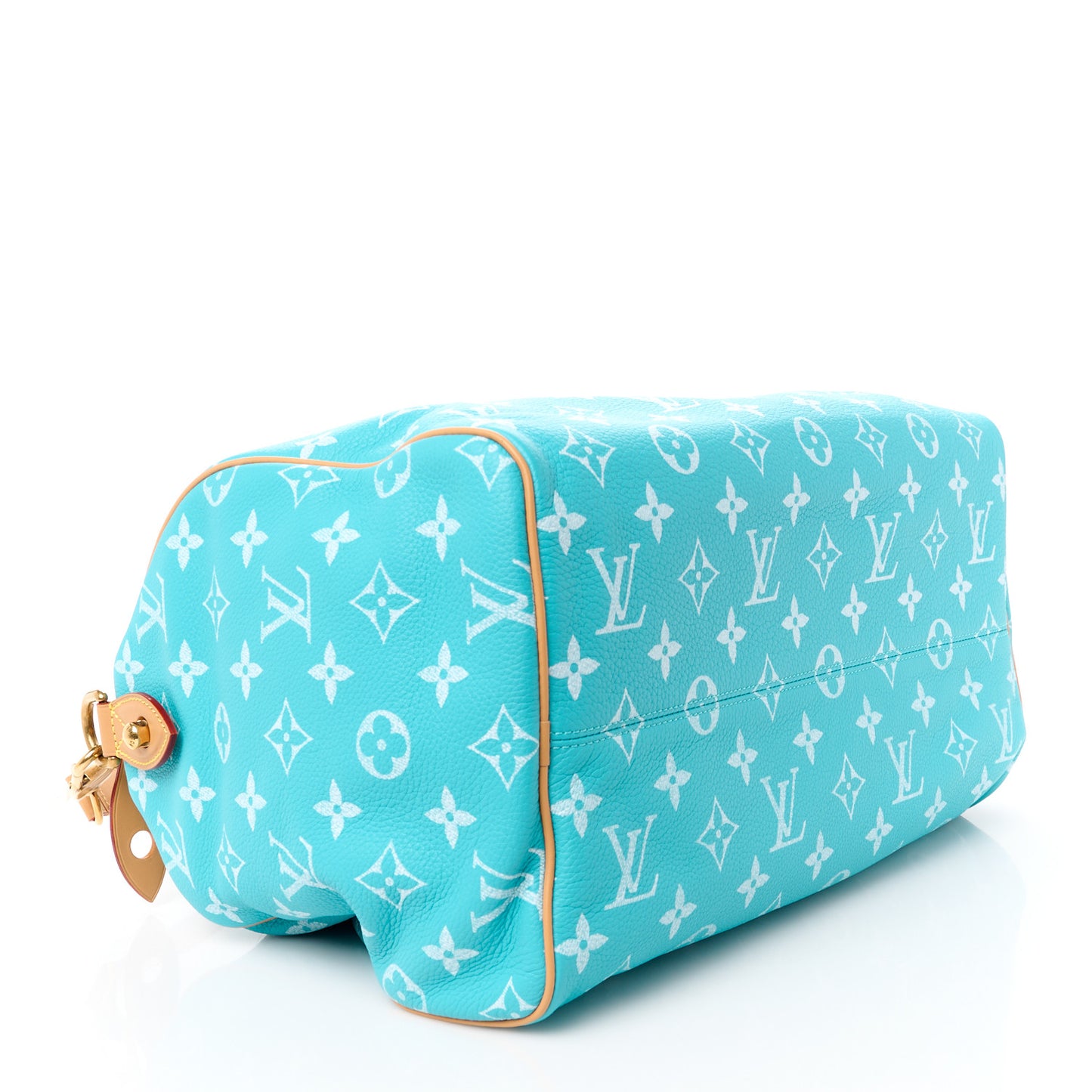 Calfskin Monogram Speedy P9 Bandouliere 40 Turquoise