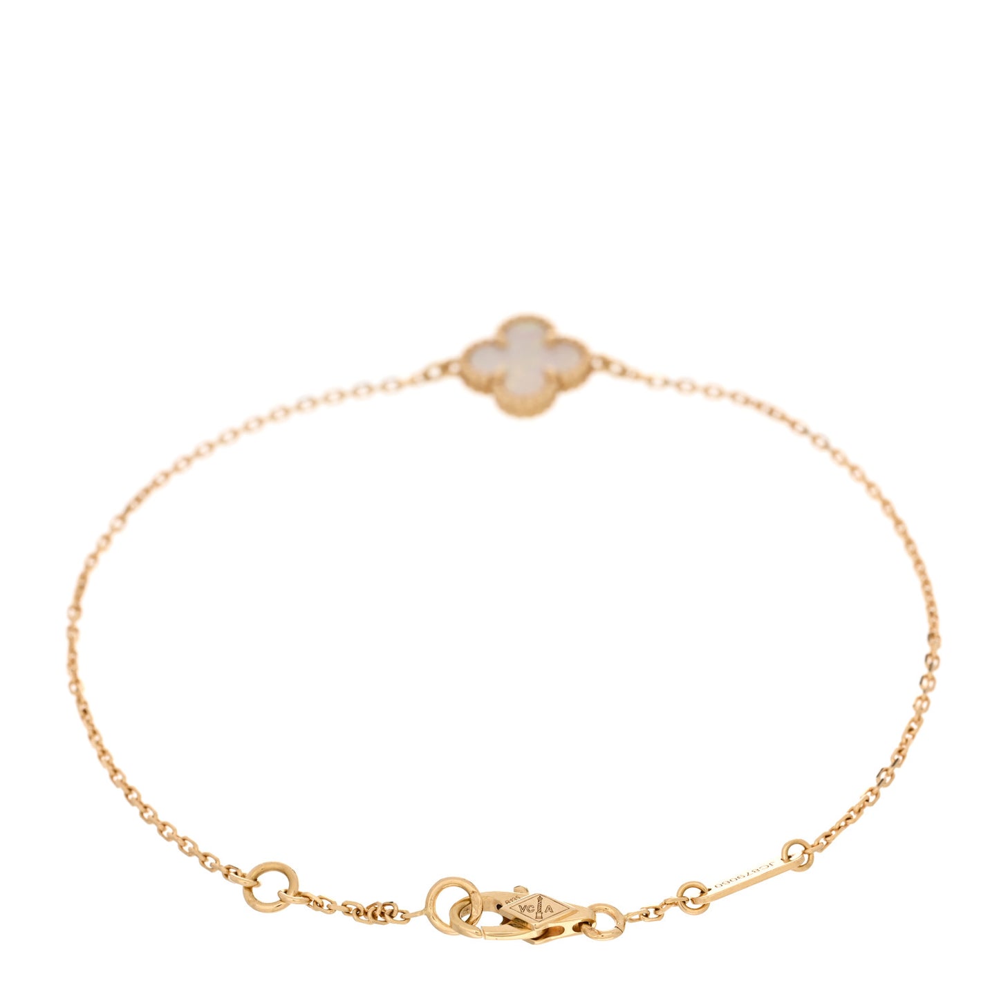 18K Yellow Gold Mother of Pearl Sweet Alhambra Bracelet