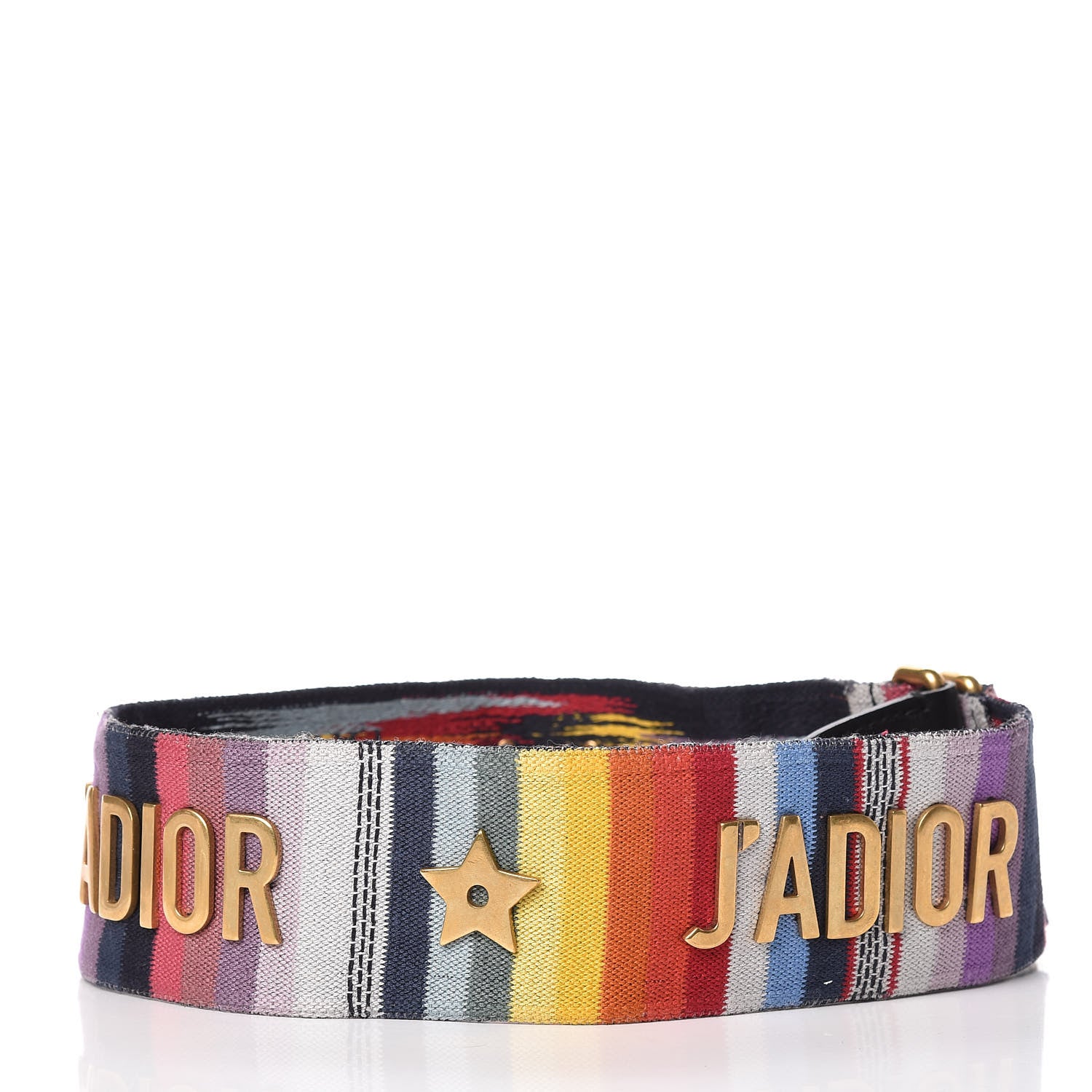 Christian Dior Canvas Embroidered Studded Rainbow J’Adior Shoulder Strap 2 of 3