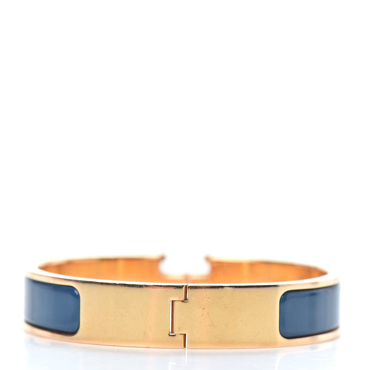 Hermes Narrow Enamel Clic Clac H Bracelet PM Bleu De Genes 3 of 6