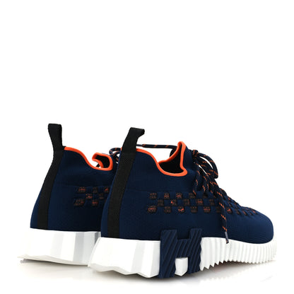 Hermes Knit Bolduc Mens Flex Sneakers 42.5 Marine Black 5 of 11