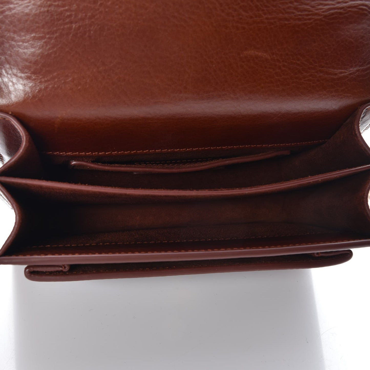 Textured Calfskin Small Monogram Sunset Camel Brilliant