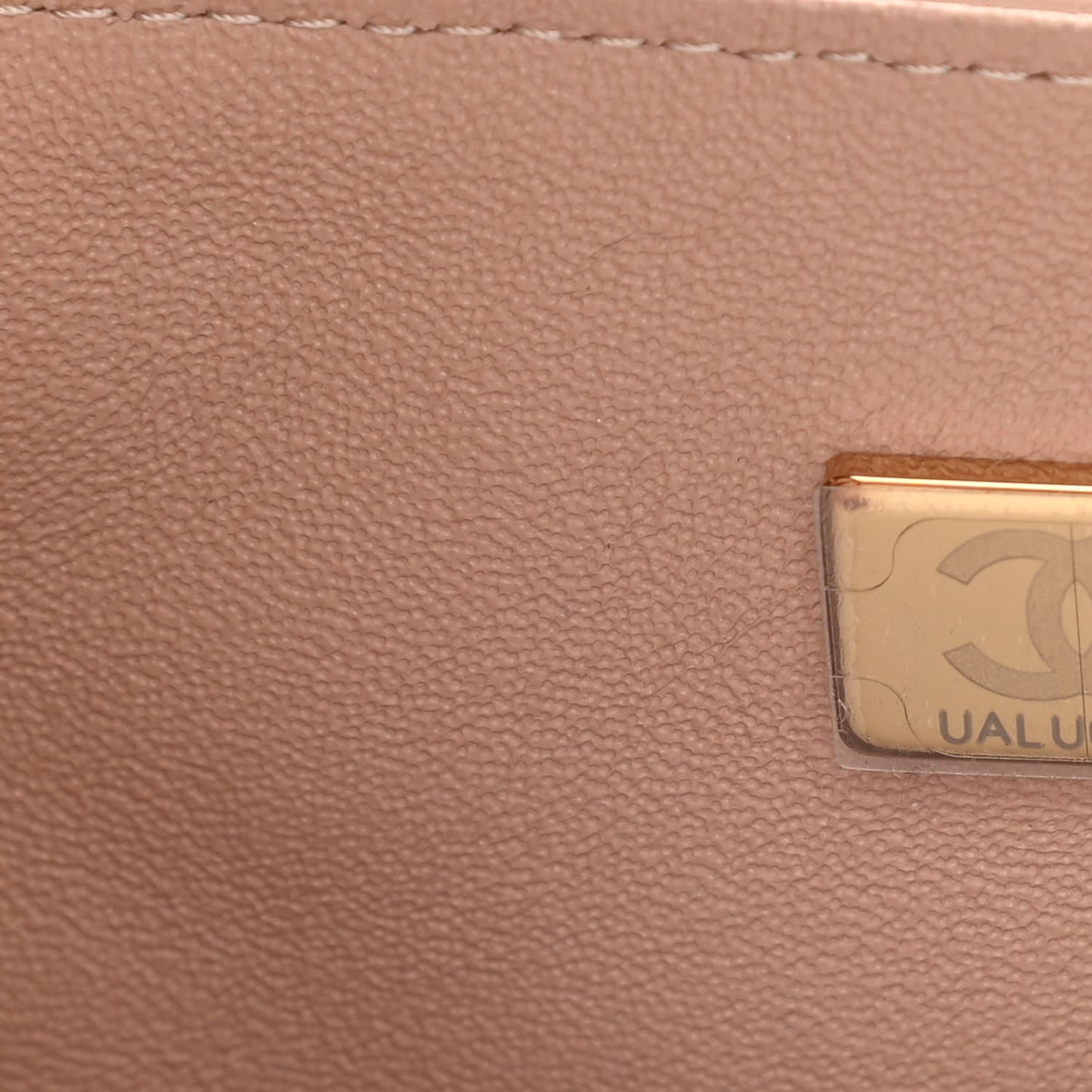 Lambskin Quilted Mini Top Handle Rectangular Flap Beige
