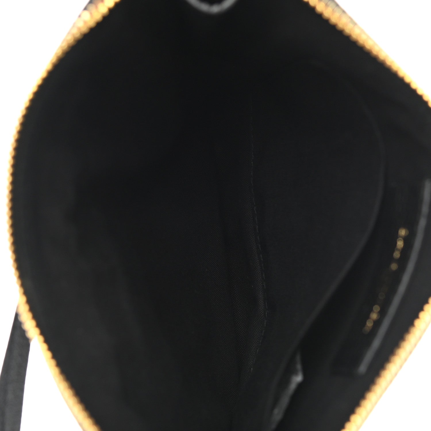 Balenciaga Chevre Gold Metallic Edge Hardware Pouch Black 4 of 7