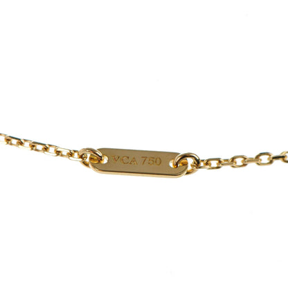 Van Cleef & Arpels 18K Yellow Gold Mother of Pearl Sweet Alhambra Heart Pendant Necklace 3 of 6