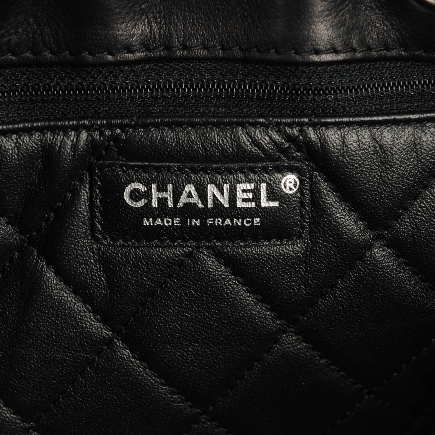 Chanel Calfskin Stitched Large Urban Luxury Drawstring Backpack Black 6 of 7