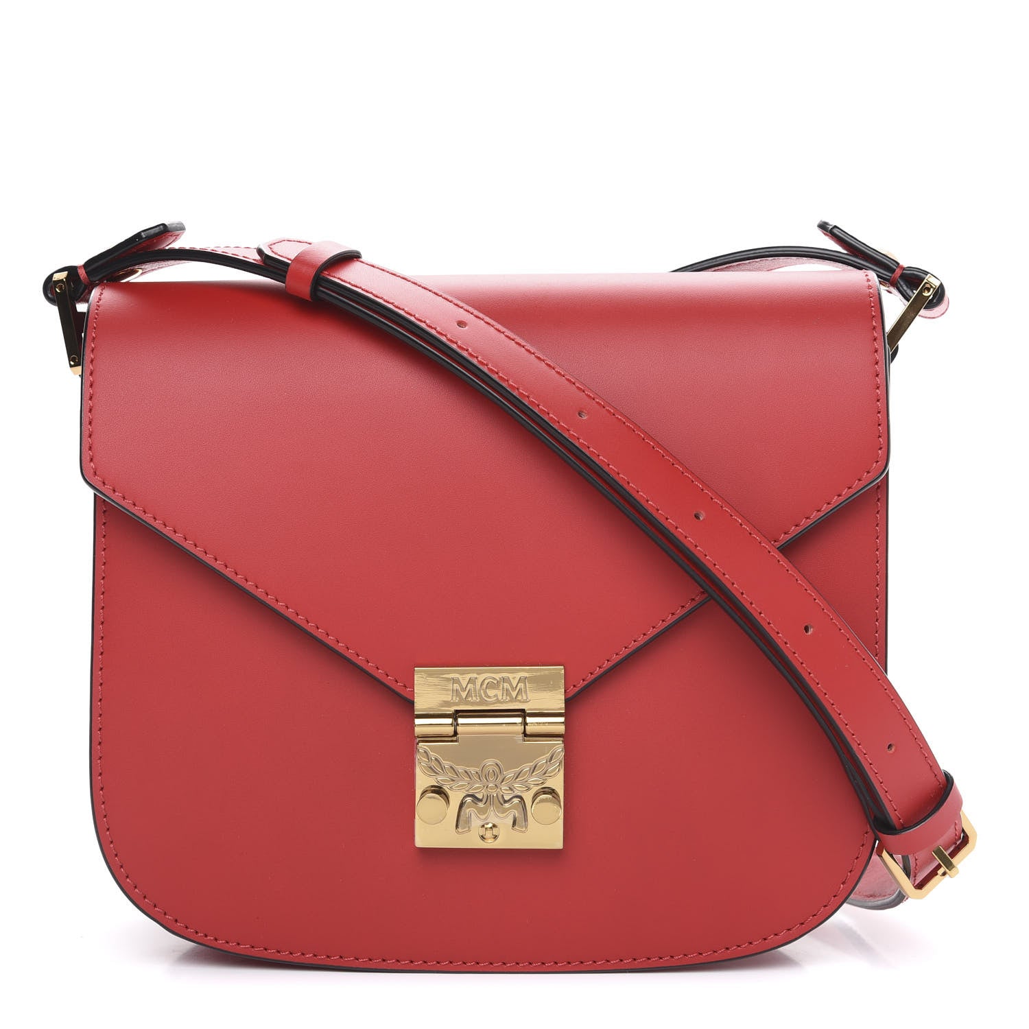 MCM Calfskin Patricia Small Crossbody Bag Red 1 of 8