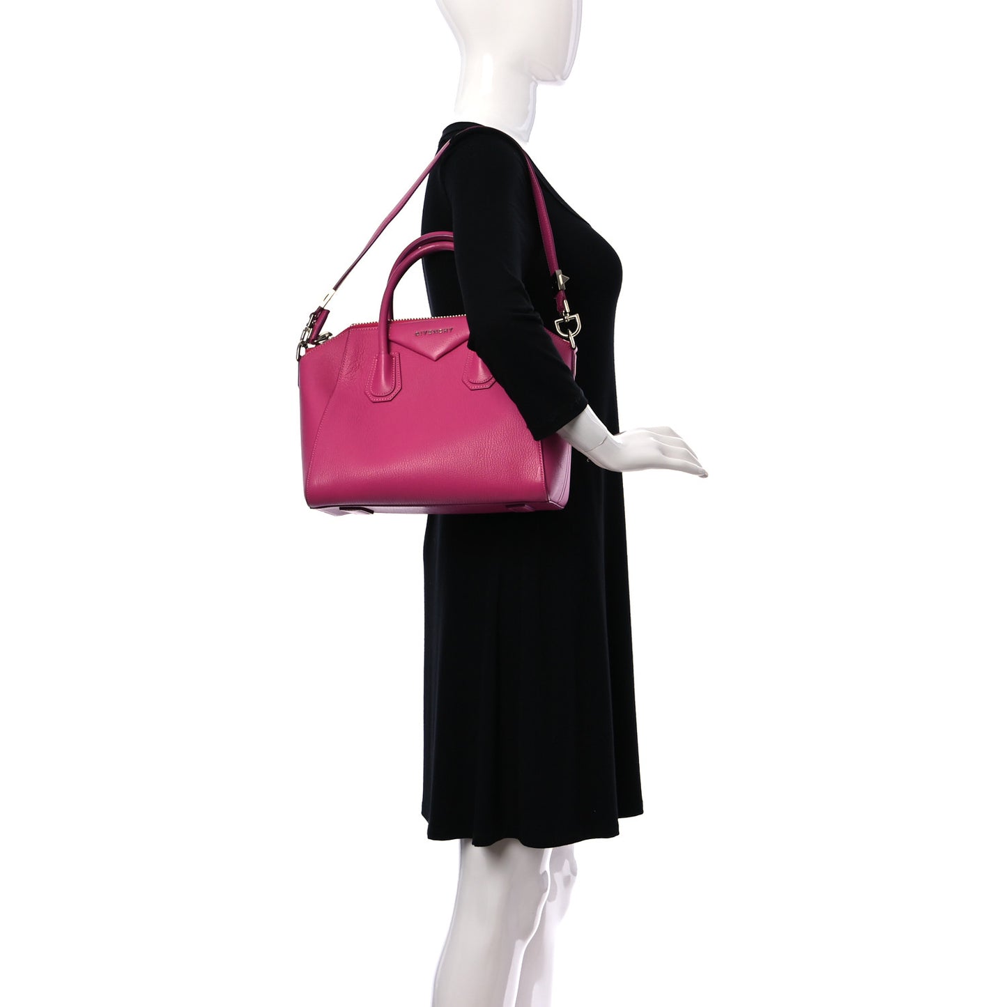 Sugar Goatskin Small Antigona Fuchsia
