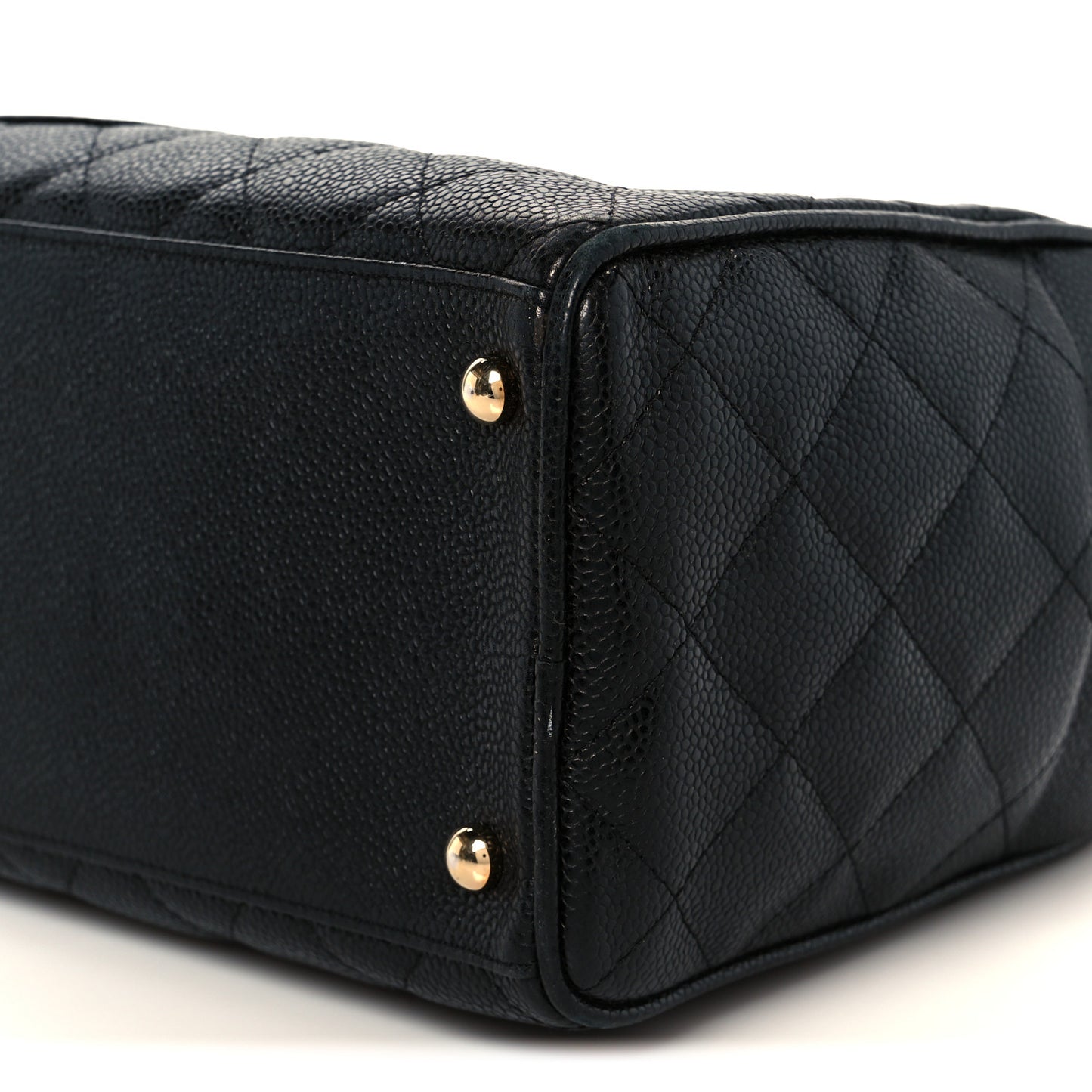 Caviar Quilted Large Bowler Bag Black