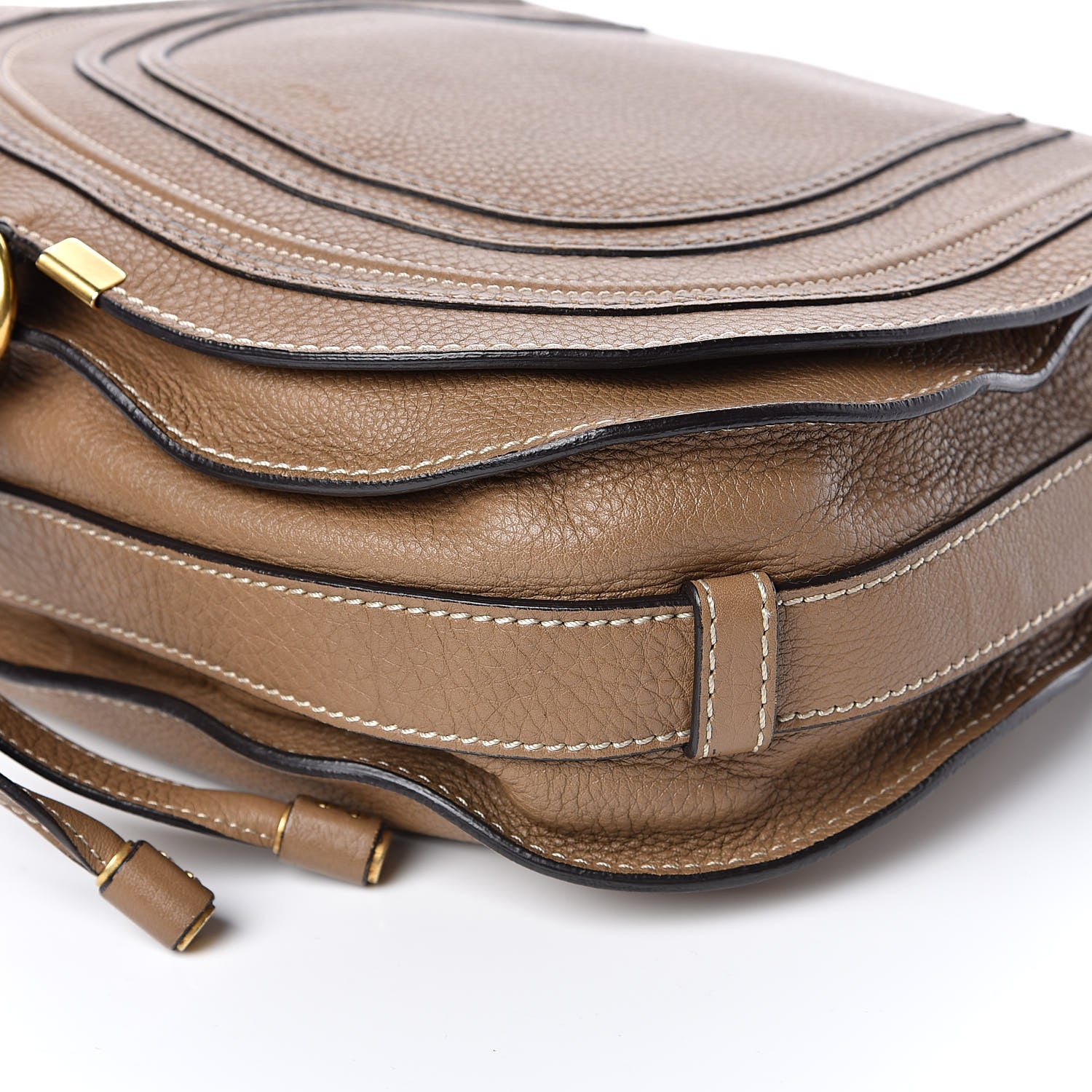 Chloe Calfskin Medium Marcie Round Crossbody Bag Nut 9 of 10