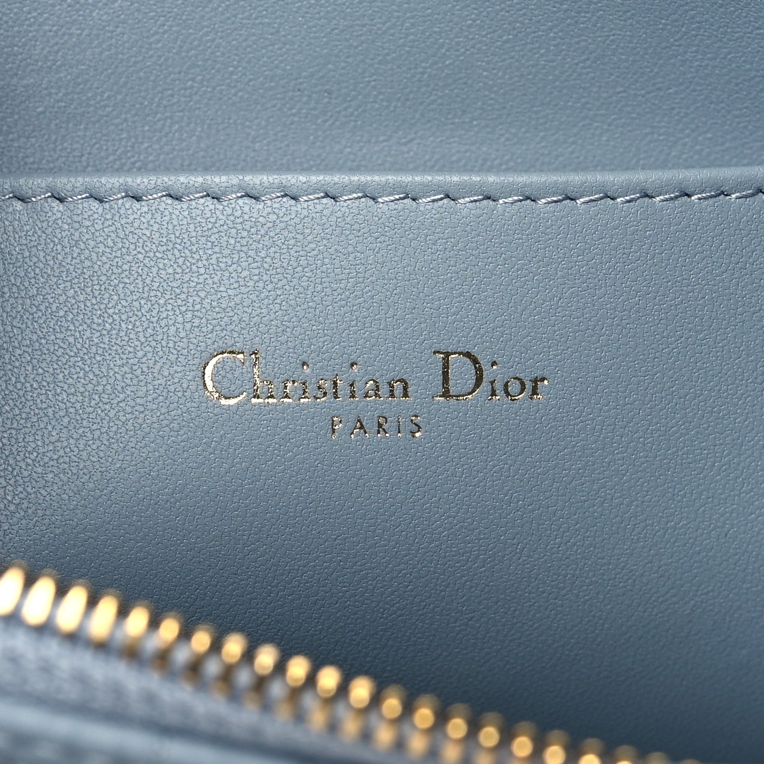 Christian Dior Supple Calfskin Cannage Large Caro Daily Pouch Cloud Blue 6 of 11