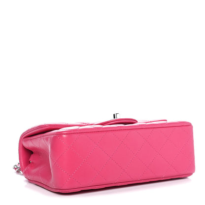 Chanel Lambskin Quilted Mini Rectangular Flap Dark Pink 3 of 5