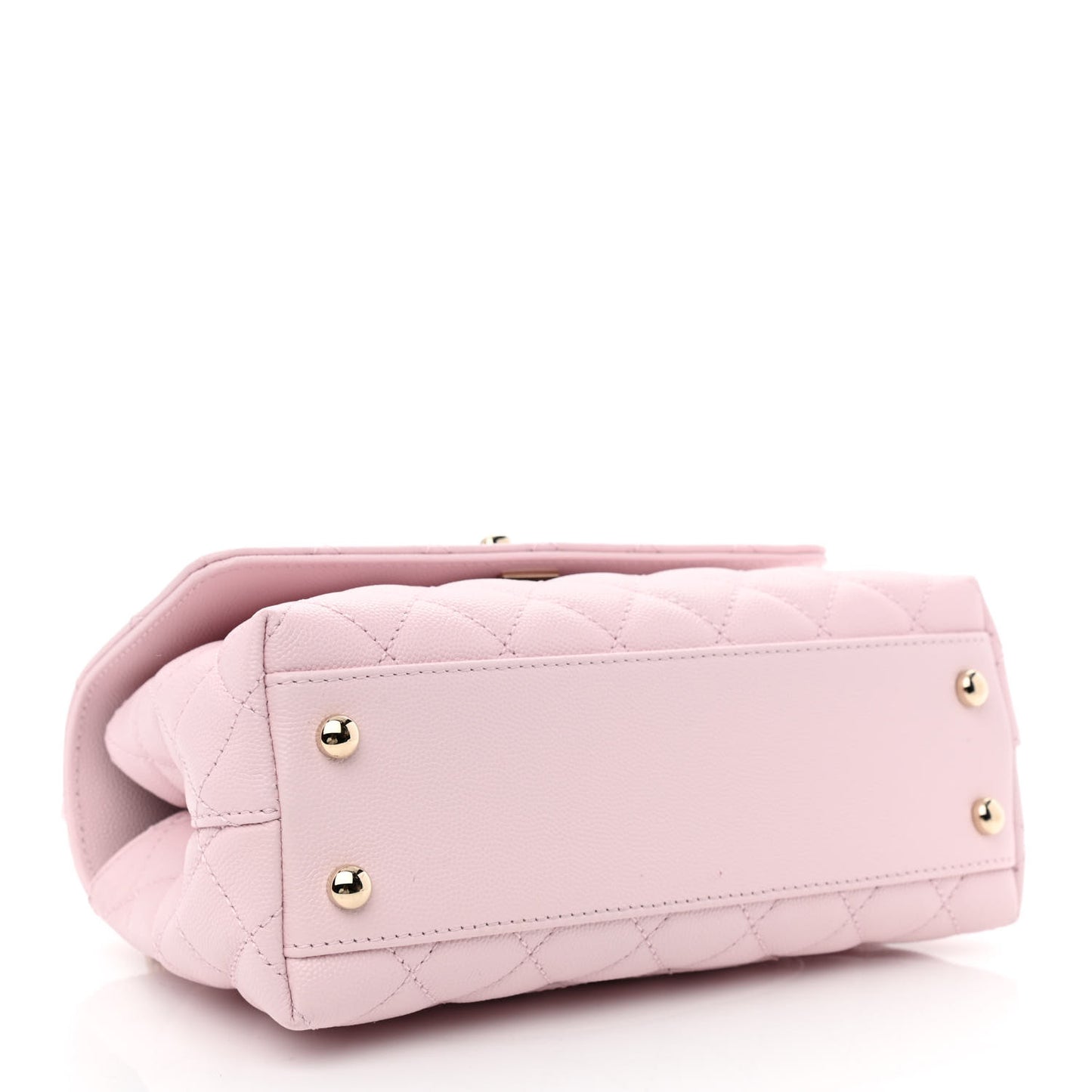 Caviar Quilted Mini Coco Handle Flap Light Pink