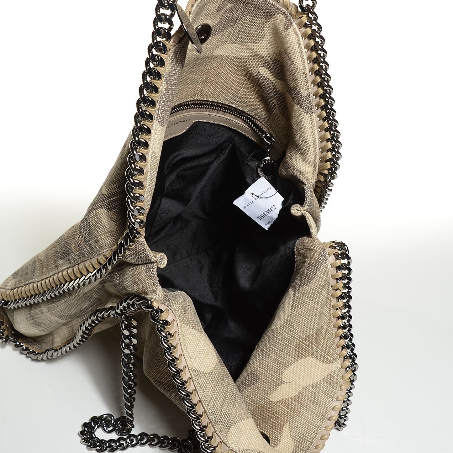 Denim Falabella Fold Over Tote Sand