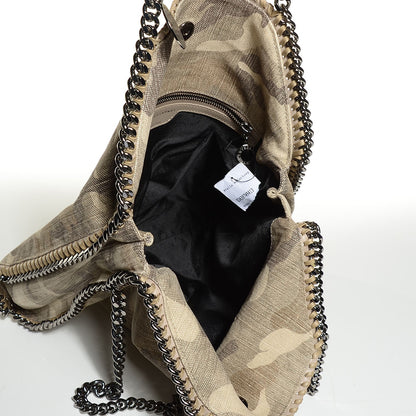 Stella McCartney Denim Falabella Fold Over Tote Sand 5 of 9