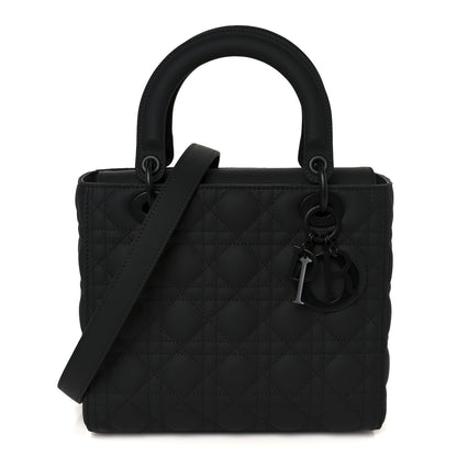 Christian Dior Ultra Matte Calfskin Cannage Medium Lady Dior Black 1 of 10