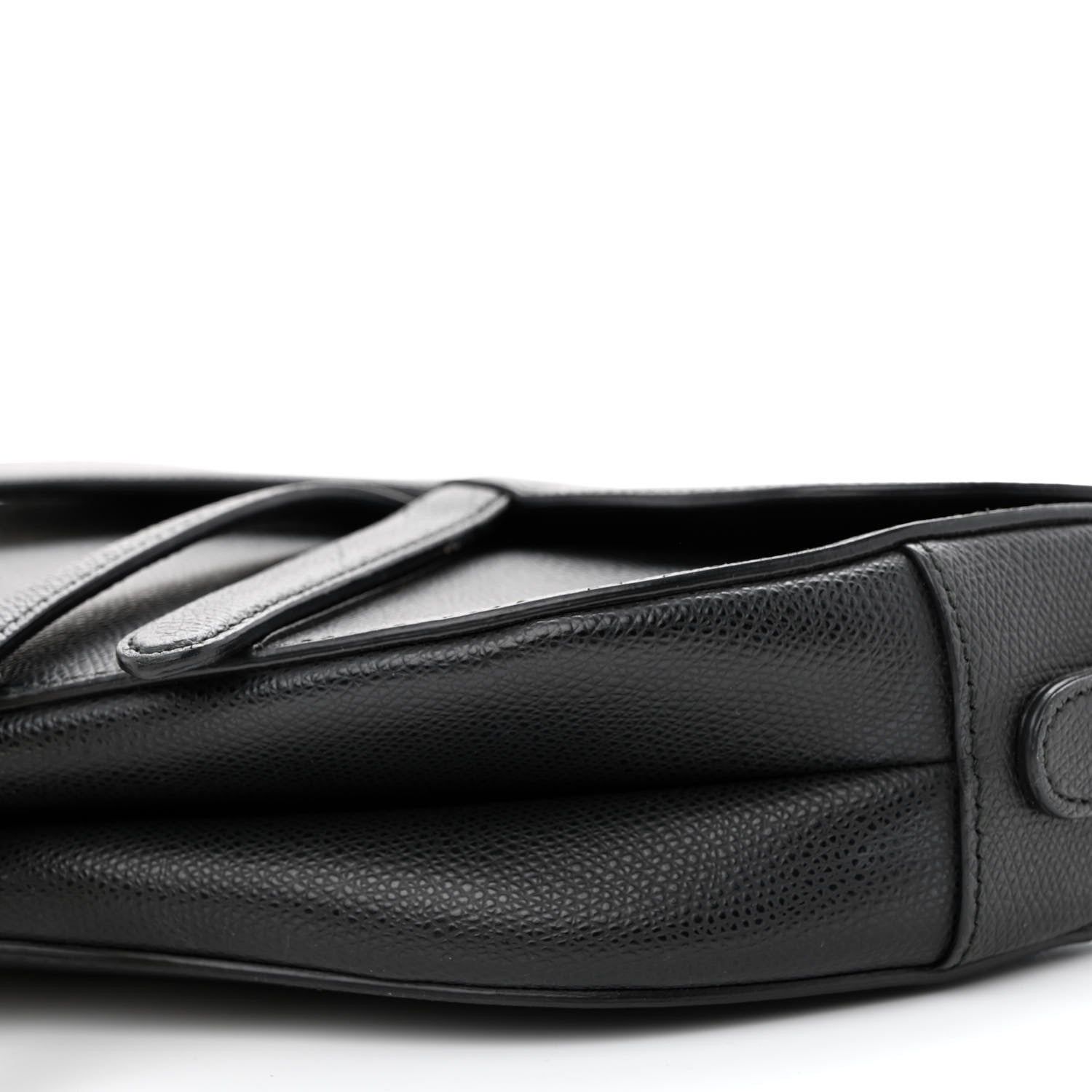 Christian Dior Grained Calfskin Saddle Bag Black 10 of 10
