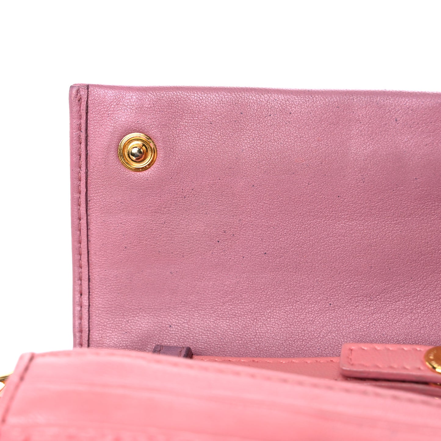 Nappa Matelasse Bicolor Wallet On Chain Loto Orchide