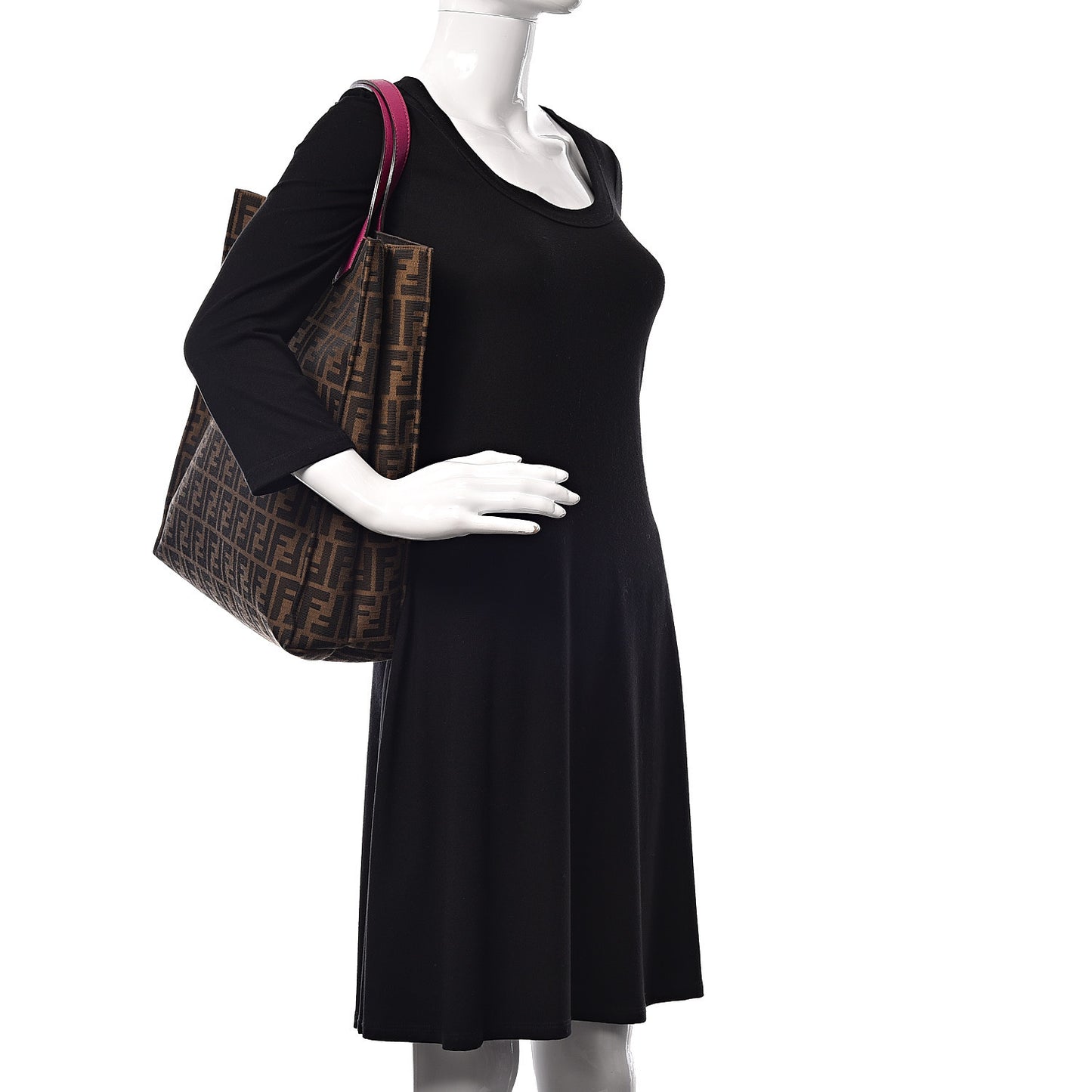 Zucca Vitello Elite Special Shopping Tote Tobacco Fuxia
