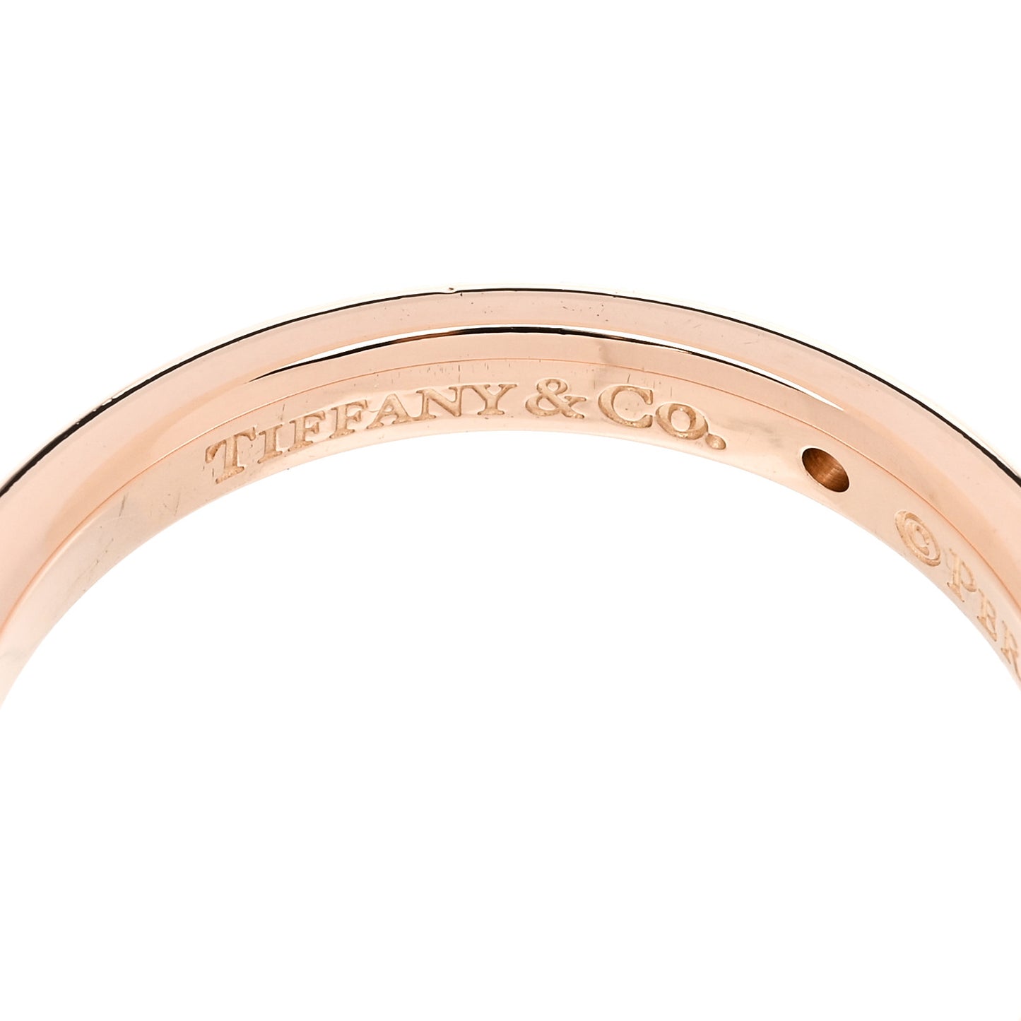 18K Rose Gold Diamond Elsa Peretti Band Ring 56 7.5