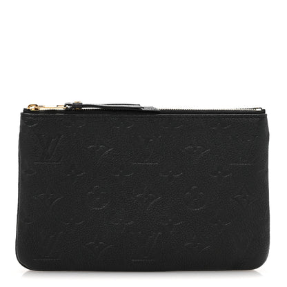 Louis Vuitton Empreinte Double Zip Pochette Black 1 of 8