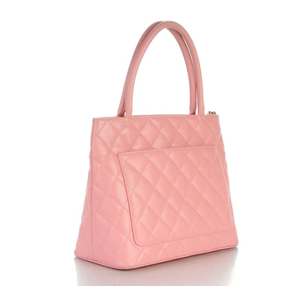 Chanel Caviar Quilted Medallion Tote Light Pink 3 of 12