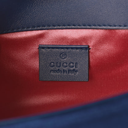Gucci Velvet Crystal Square G Shoulder Bag Cobalt Blue 8 of 10