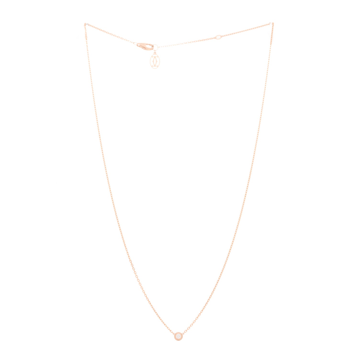 Cartier 18K Pink Gold Diamond XS D'Amour Pendant Necklace 4 of 4