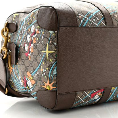 Gucci X DISNEY GG Supreme Monogram Donald Duck Retro Interlocking G Duffle Bag Beige Multicolor New Acero 8 of 11