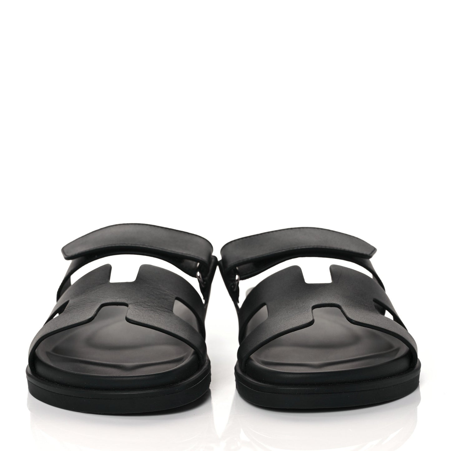 Calfskin Womens Chypre Sandals 37.5 Black