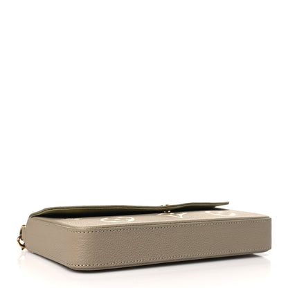 Louis Vuitton Empreinte Monogram Giant Felicie Pochette Khaki Cream 5 of 10