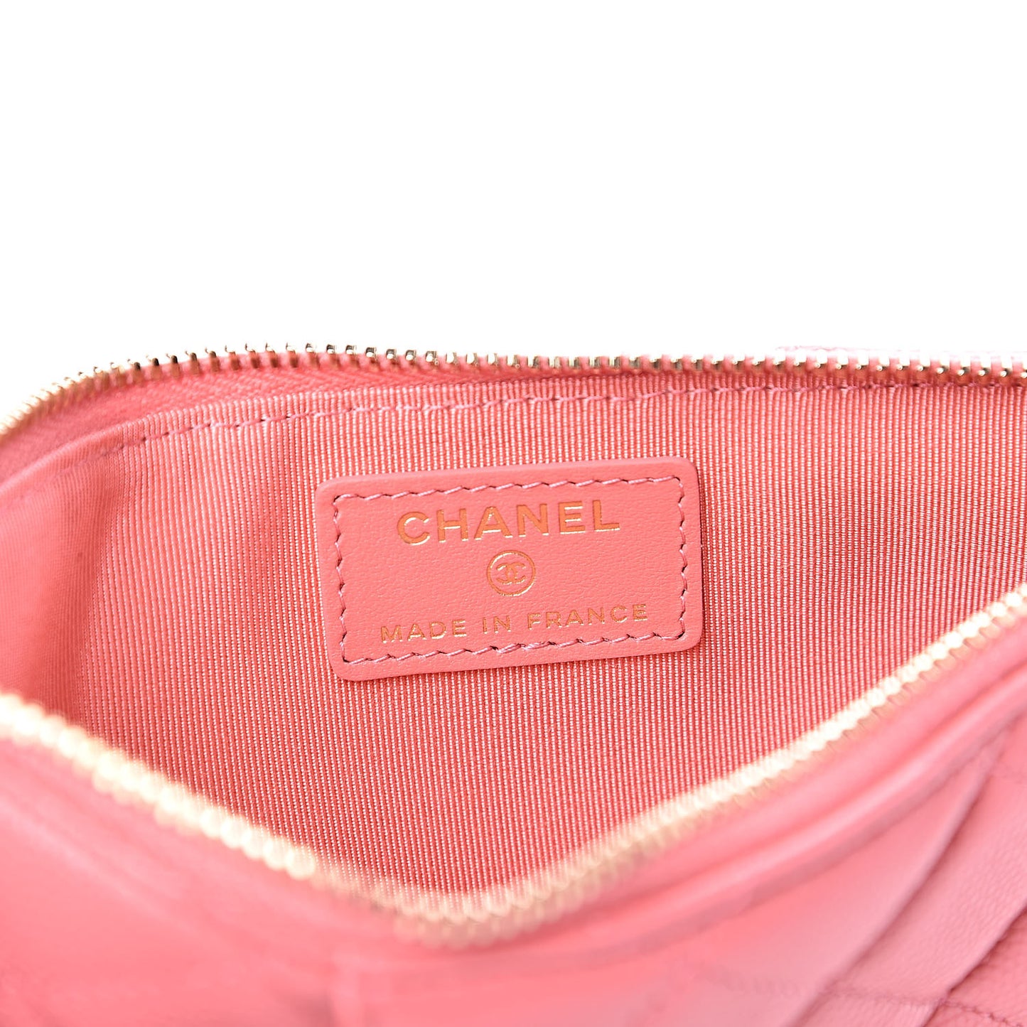 Caviar Quilted Classic Flat Wallet Pouch Pink