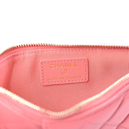 Chanel Caviar Quilted Classic Flat Wallet Pouch Pink 6 of 8