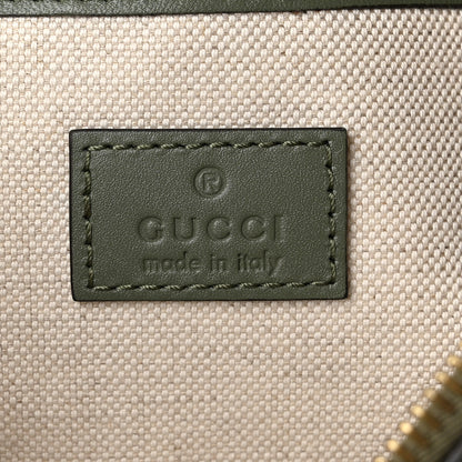 Gucci Suede GG Monogram Half Horsebit Medium Shoulder Bag Sage 6 of 11