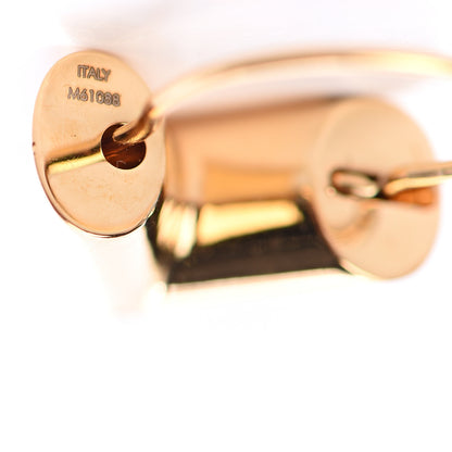 Louis Vuitton Brass Essential V Hoop Earrings Gold 3 of 3