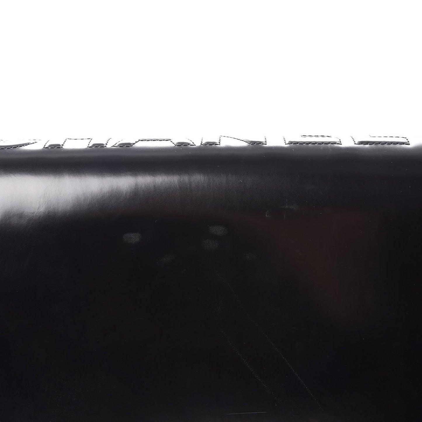 Glazed Calfskin Large Boy Flap Black