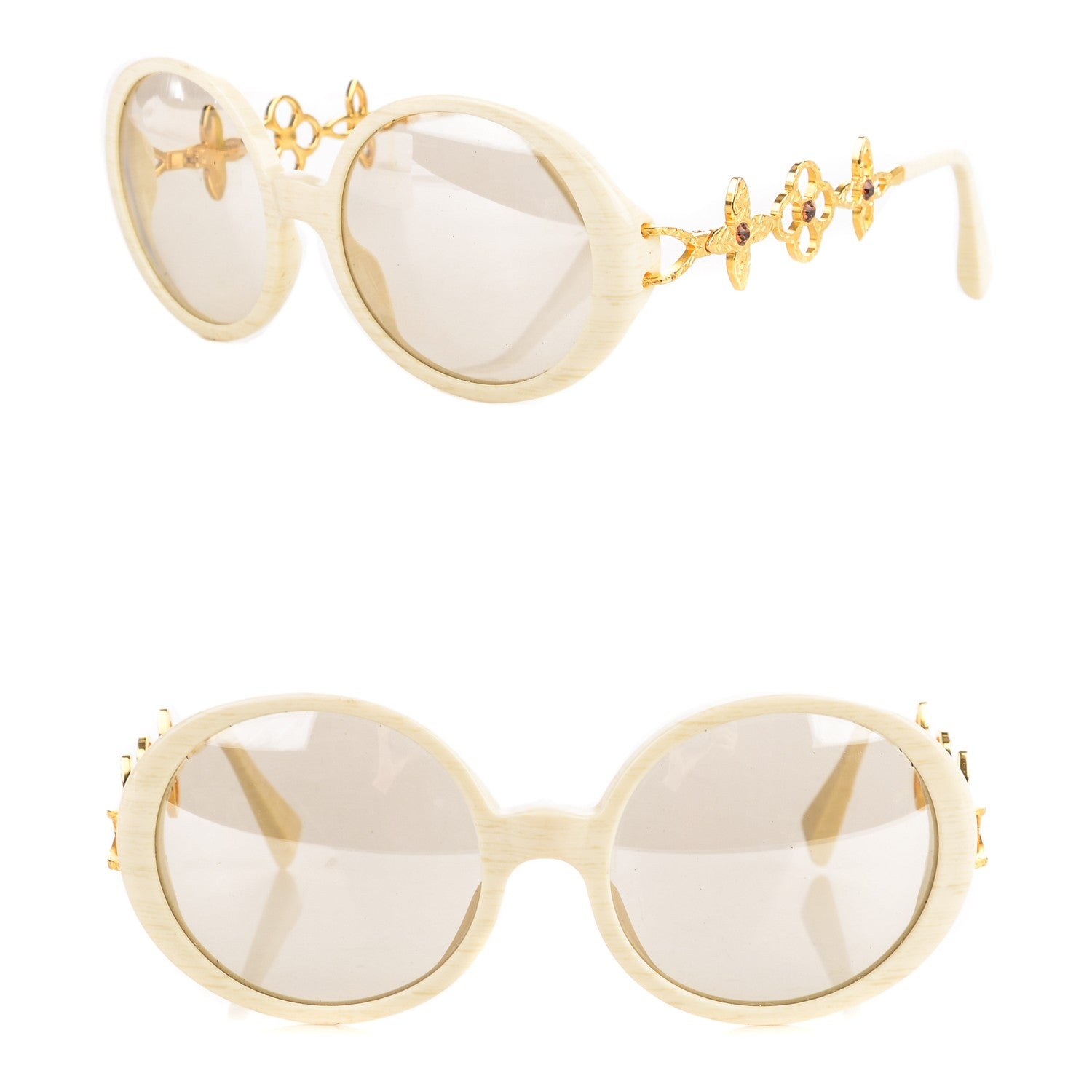 Louis Vuitton Round Ode Sunglasses Z0086W Ivory 1 of 5