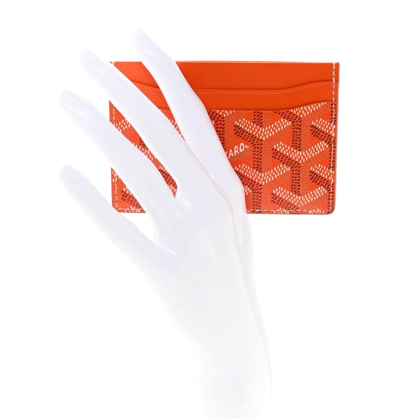 Goyardine Saint Sulpice Card Holder Orange
