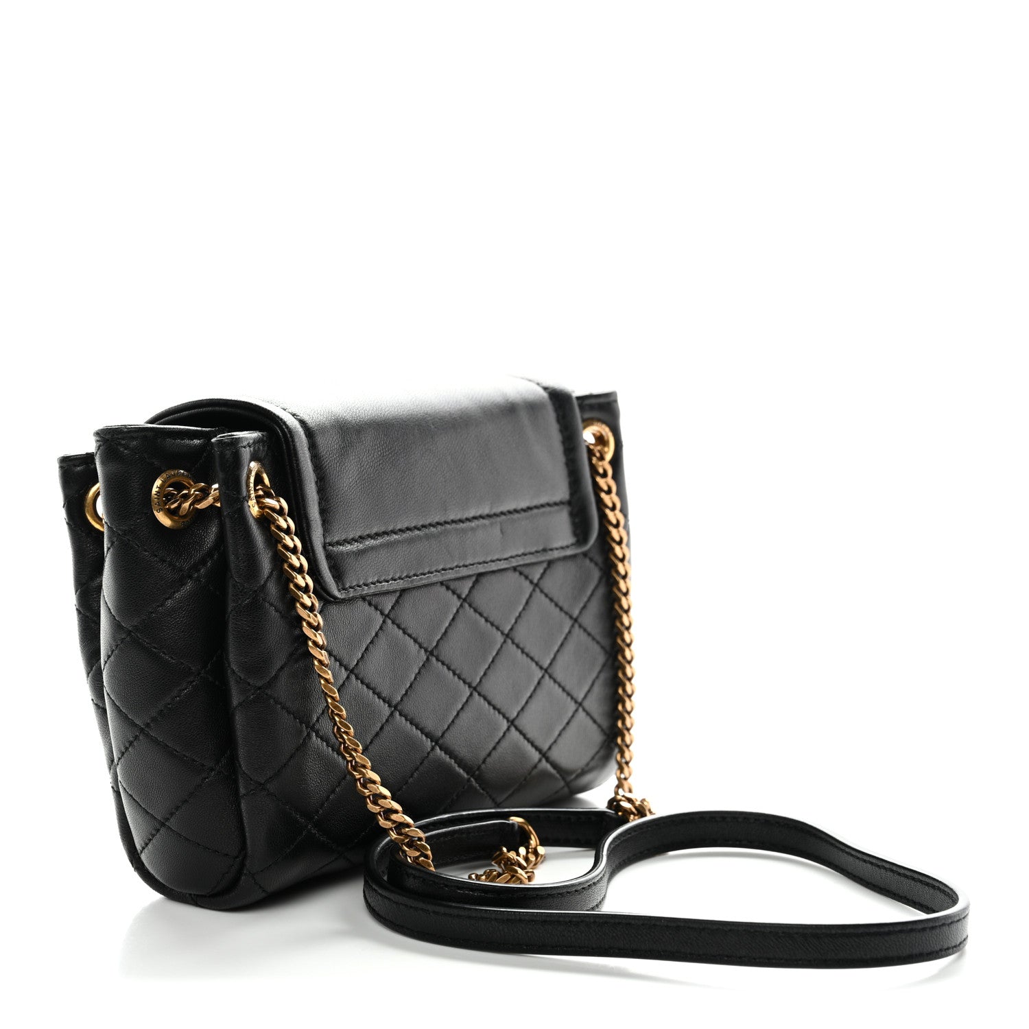 Saint Laurent Lambskin Quilted Monogram Mini Nolita Black 3 of 11