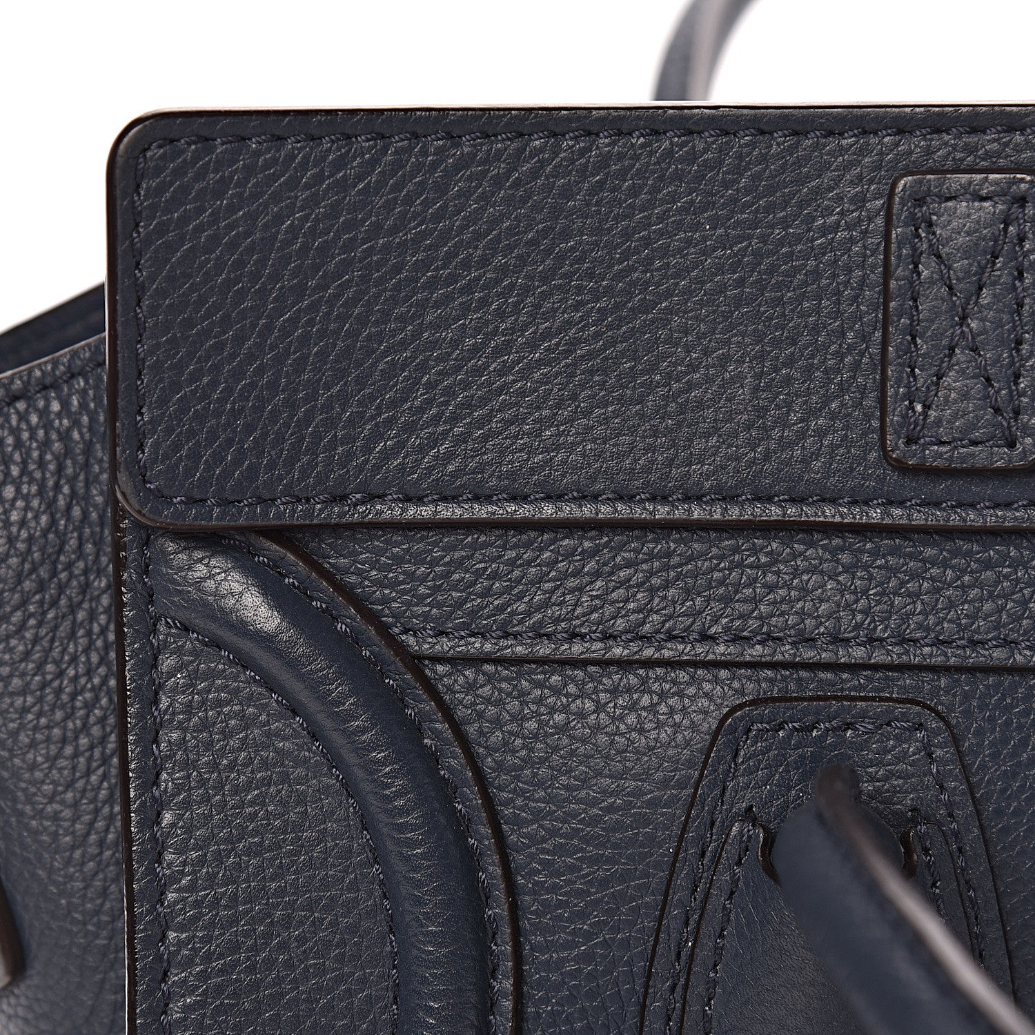Celine Drummed Calfskin Micro Luggage Orage 15 of 20