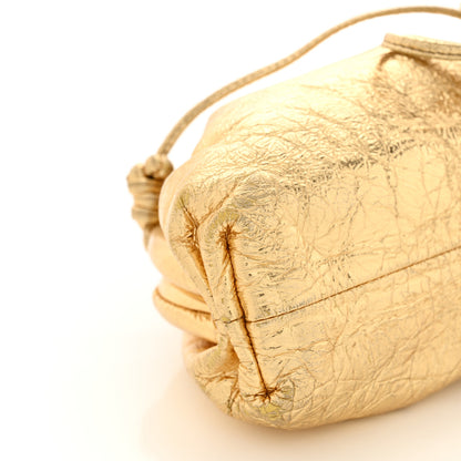 Bottega Veneta Metallic Crushed Calfskin The Mini Pouch Gold 11 of 15