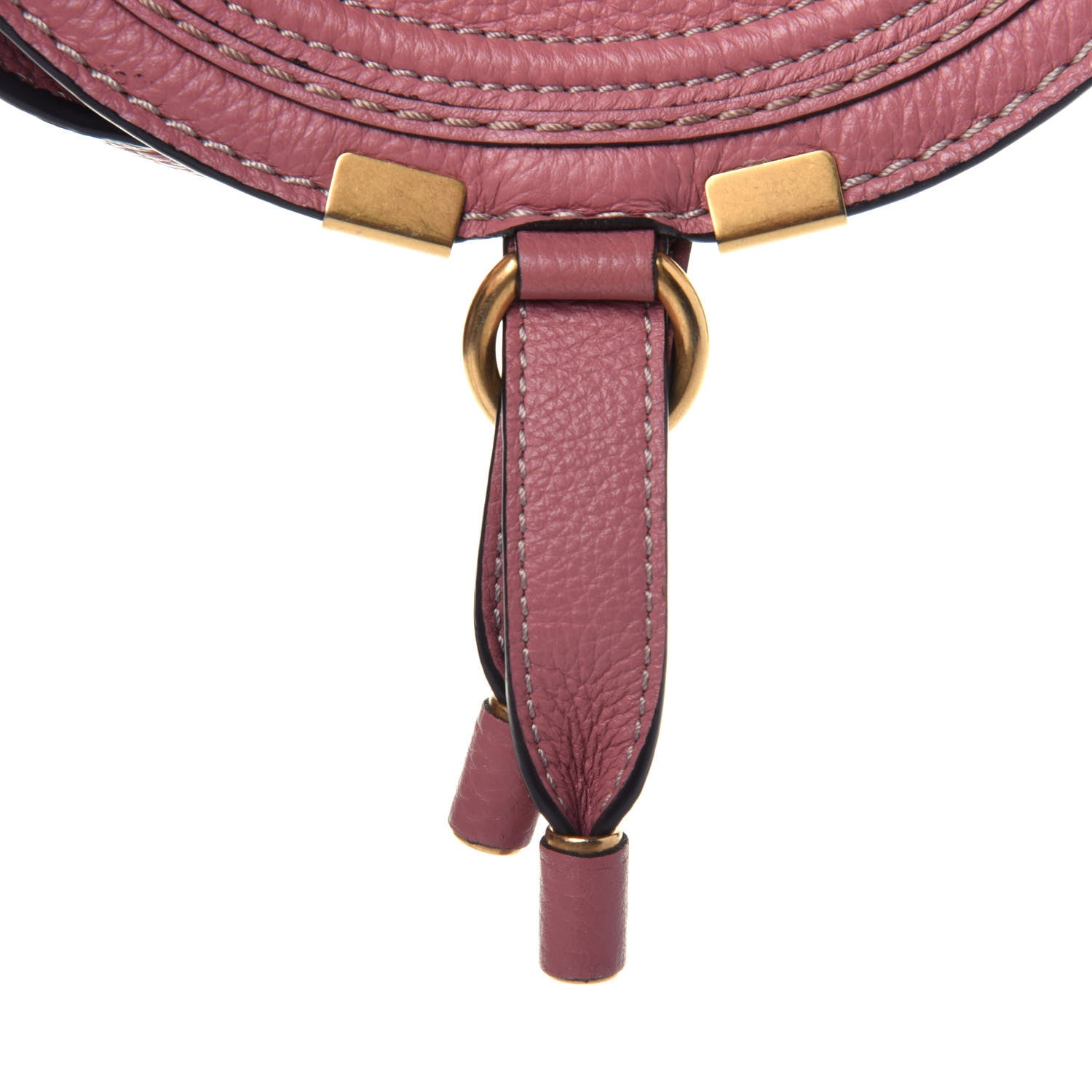 Chloe Calfskin Mini Marcie Round Crossbody Bag Rusty Pink 10 of 11