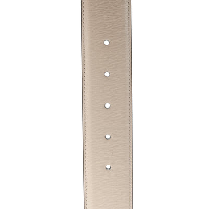 Gucci Azalea Calfskin Enamel Monochrome Double G 40mm Belt 85 34 Mystic White 5 of 6